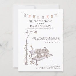 Zwei Katzen auf einer Hochzeitsnacht Ankündigung