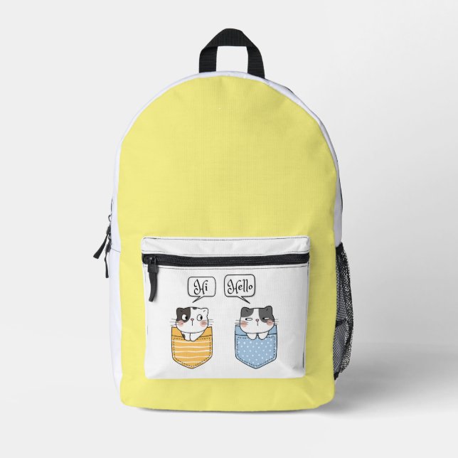 zwei Katzen Bedruckter Rucksack (Vorderseite)