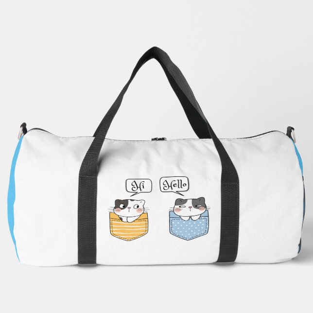 zwei Katzen Duffle Bag (Vorderseite)