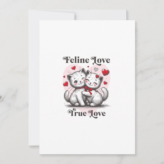 Zwei Katzen in der Liebe: Schnipsen und Kratzen un Einladung (Vorderseite)