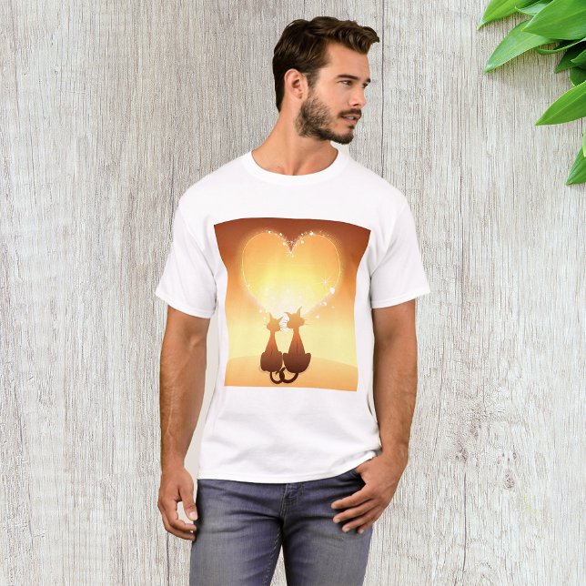 Zwei Katzen in der Liebe T - Shirt von Männern (Von Creator hochgeladen)