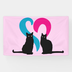 Zwei Katzen in Liebe Banner