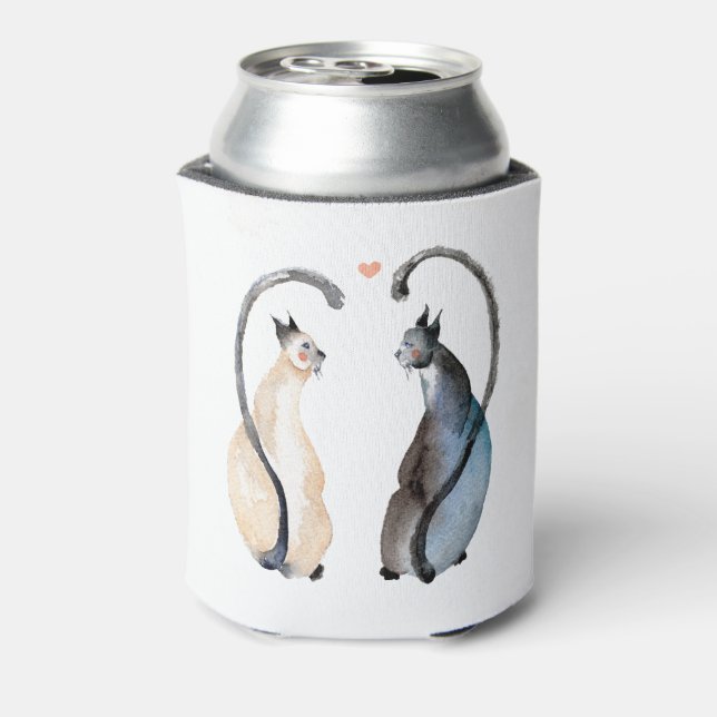 Zwei Katzen in Liebe Dosenkühler (Kanne Rückseite)