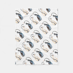 Zwei Katzen in Liebe Fleecedecke