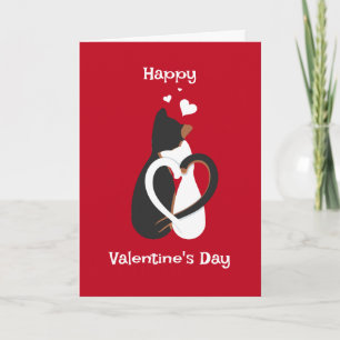 Zwei Katzen in Liebe geklappte Urlaubskarte Feiertagskarte