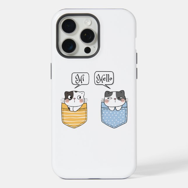 zwei Katzen iPhone Hülle (Rückseite)