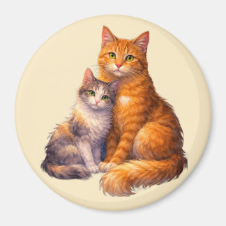 Zwei Katzen Magnet