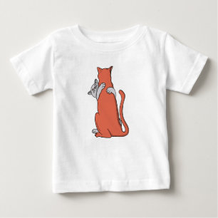 Zwei Katzen schließen Freundschaft Baby T-shirt
