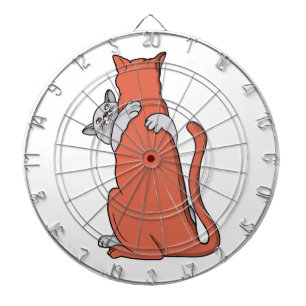 Zwei Katzen schließen Freundschaft Dartscheibe