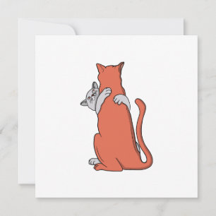 Zwei Katzen schließen Freundschaft Feiertagskarte