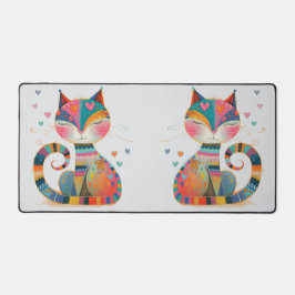 Zwei Katzen Schreibtischunterlage