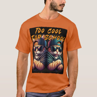 Zwei Katzen sind zu cool für die Schule T-Shirt