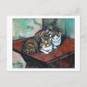 Zwei Katzen, Suzanne Valadon Postkarte
