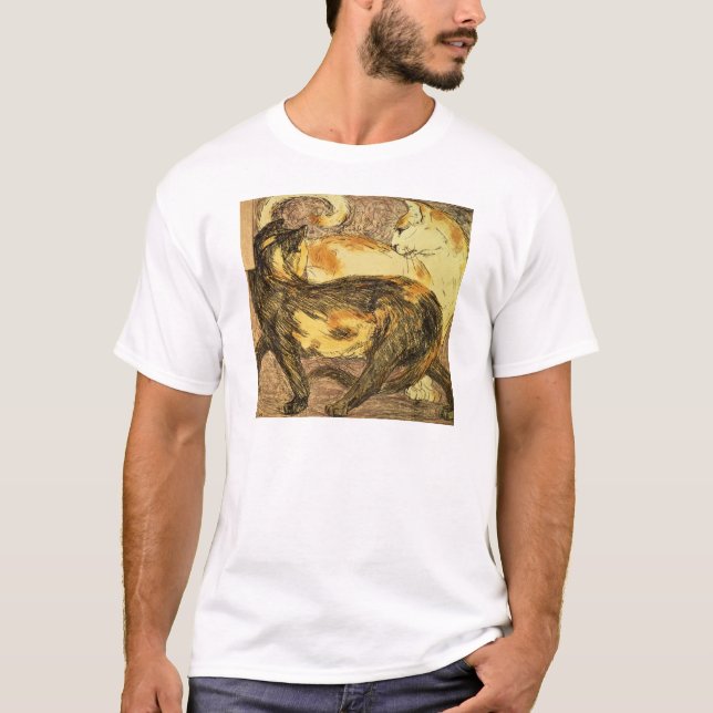 Zwei Katzen T-Shirt (Vorderseite)