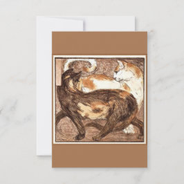 Zwei Katzen (von Franz Marc) Karte