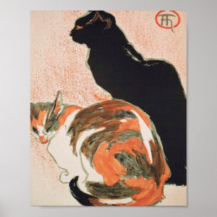 Zwei Katzen von Theophil Alexandre Steinlen Poster