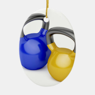 Zwei kettlebells keramik ornament