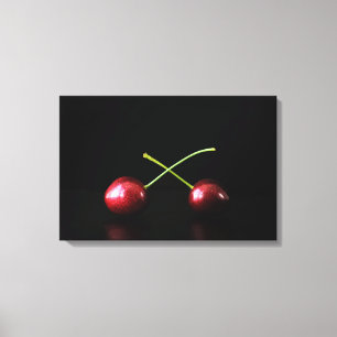 Zwei Kirschen 24x16 (60x40cm) waccna Leinwanddruck