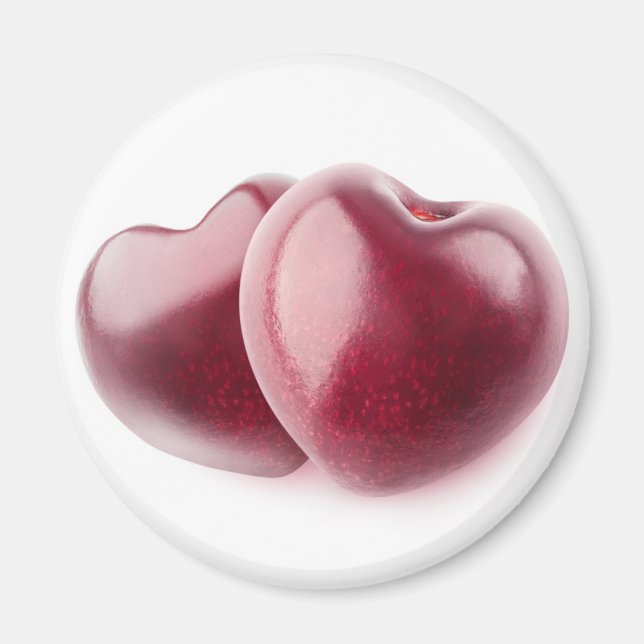 Zwei Kirschherzen Magnet (Vorne)