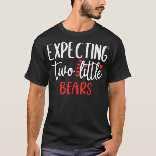 Zwei kleine Bären erwarten lustige Schwangere Twin T-Shirt