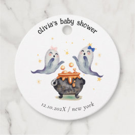 Zwei kleine Boos Ghost Halloween Twins Kinderdusch Geschenkanhänger