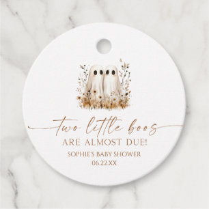 Zwei kleine Boos Ghost Wildblume Twins Baby Dusche Geschenkanhänger