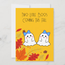 Zwei kleine Boos Twin Pregnancy Ankündigung