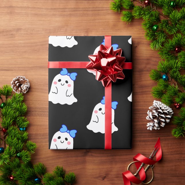 Zwei kleine Boos Twins Geschenkpapier (Feiertagsgeschenk)