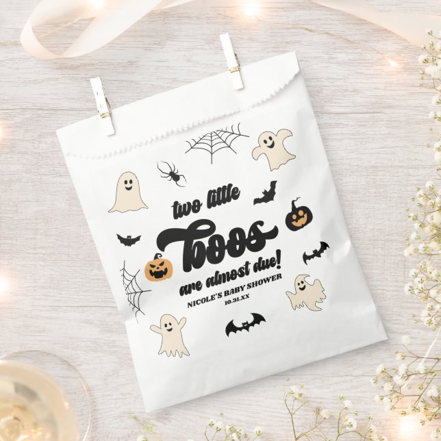 Zwei kleine Boos Twins Halloween Babydusche Geschenktütchen (Ausgeschnitten)
