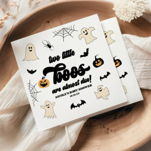 Zwei kleine Buh-Zwillinge Halloween-Baby-Party Serviette