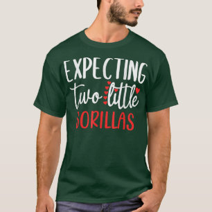 Zwei kleine Gorillas Funny Pregnancy Twins T-Shirt