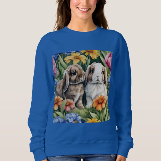 Zwei kleine Hasen Sweatshirt (Vorderseite)