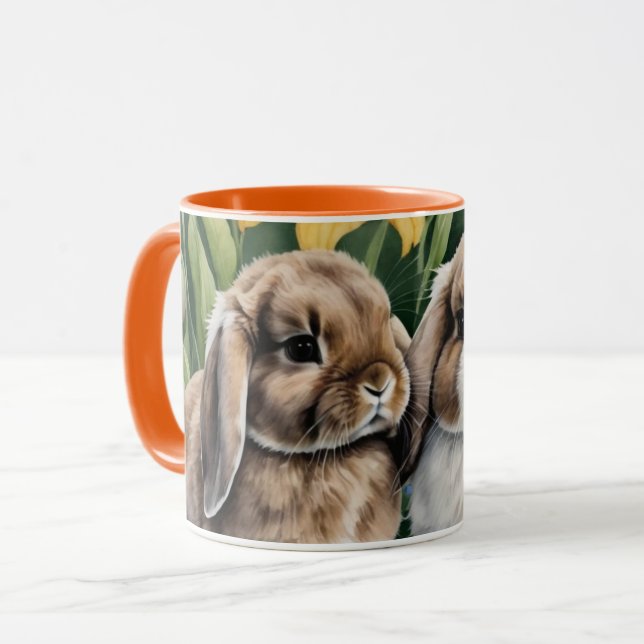 Zwei kleine Hasen Tasse (Vorderseite Links)