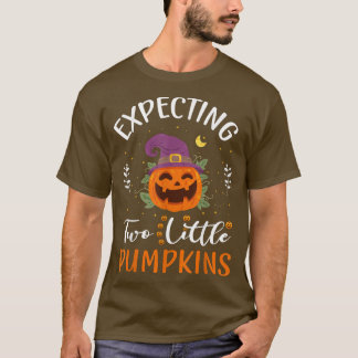 Zwei kleine Kürbis Halloween-Schwangerschaft T T-Shirt