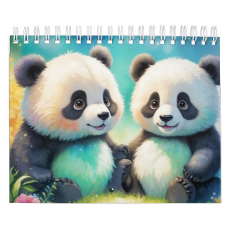 Zwei kleine Pandas Kalender