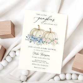 Zwei kleine Pumpkins Kinderdusche Einladung