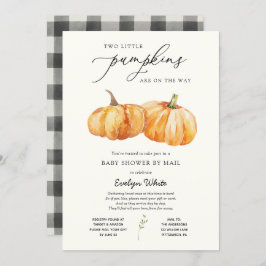 Zwei kleine Pumpkins Twin Baby Dusche per Mail Einladung