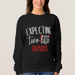 Zwei kleine Schlangen erwarten Funny Pregnancy Twi Sweatshirt