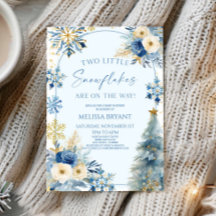 Zwei kleine Schneeflocken Winter Twins Kinderdusch