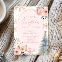 Zwei kleine Schneeflocken Winter Twins Kinderdusch