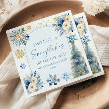 Zwei kleine Schneeflocken Winter Twins Kinderdusch