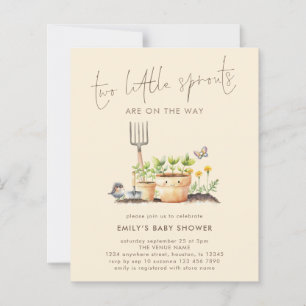 Zwei kleine Sprouts zweischneidig Beige Babydusche
