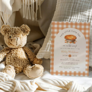 Zwei kleine Süsse Pies Fall Pumpkin Baby Dusche Einladung
