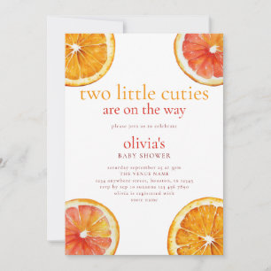 Zwei kleine Süssen Orange Scheiben Twins Kinderdus Einladung