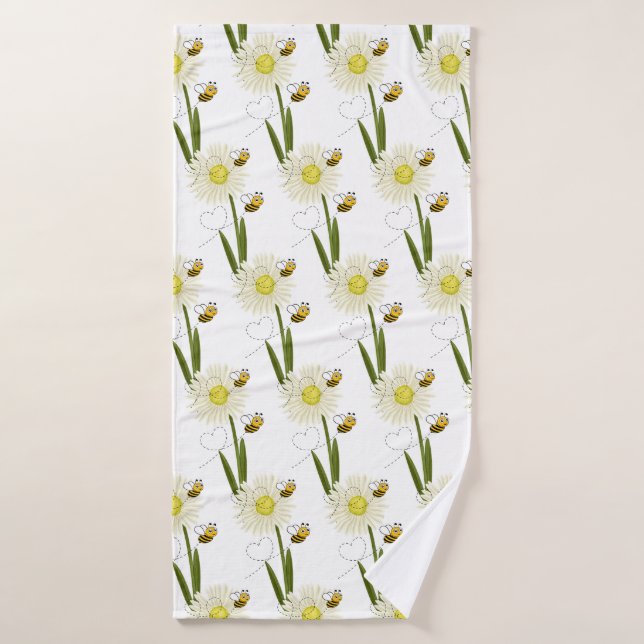 Zwei kleine und niedliche Bienen Badehandtuch (Badehandtuch)