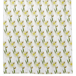 Zwei kleine und niedliche Bienen Duschvorhang