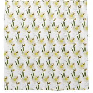 Zwei kleine und niedliche Bienen Duschvorhang