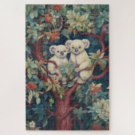 Zwei Koalas sitzen in einem Gummibaum Puzzle