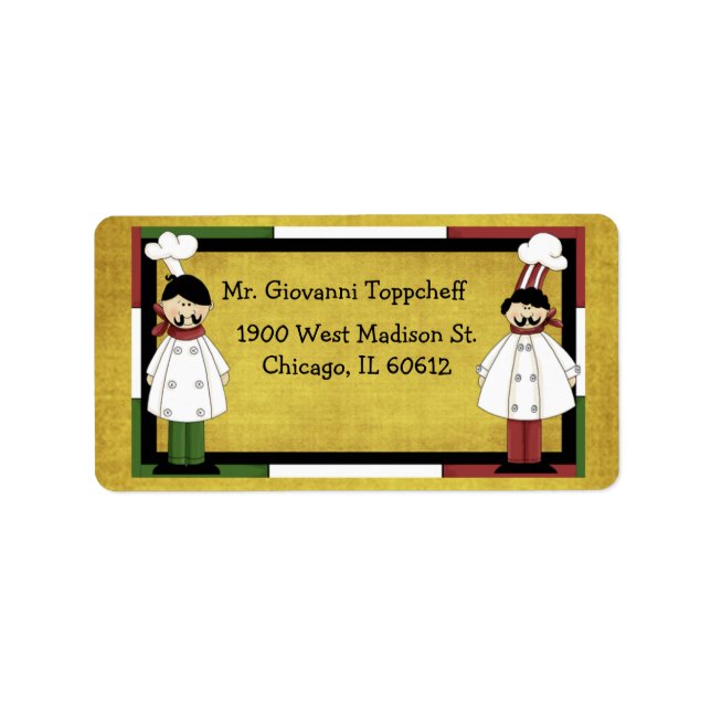 Zwei Koch sind besser als eins Adressaufkleber (Vorne)