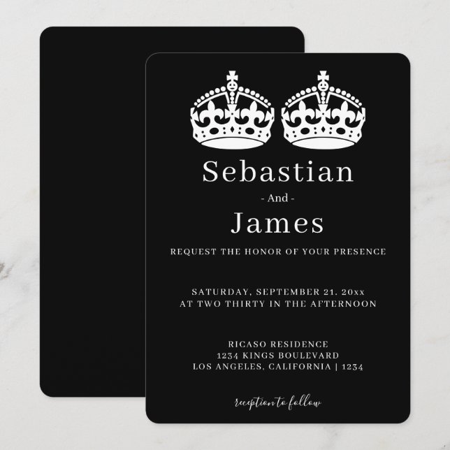 Zwei Könige machen eine Paarkrone, die als homosex (Vorne/Hinten)